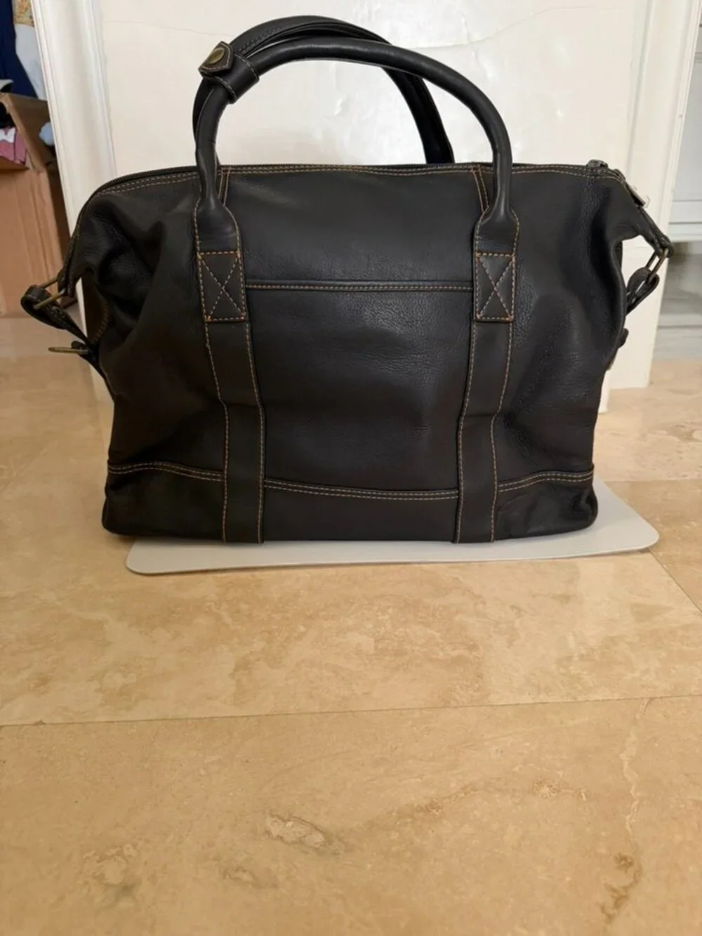 NWT LINKS & KINGS Crown Aviemore Duffle bag Leather Weekender Black Golf related